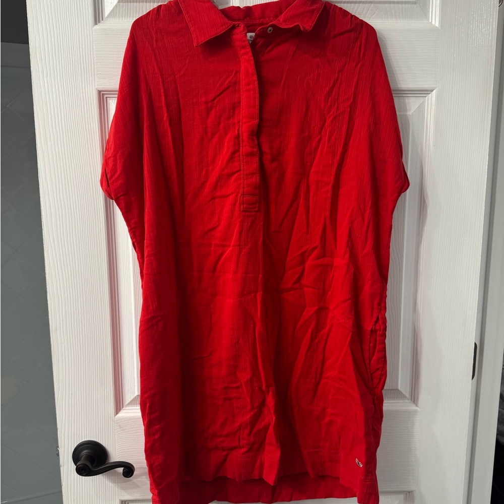 Vineyard Vines Red Casual Button Down dress